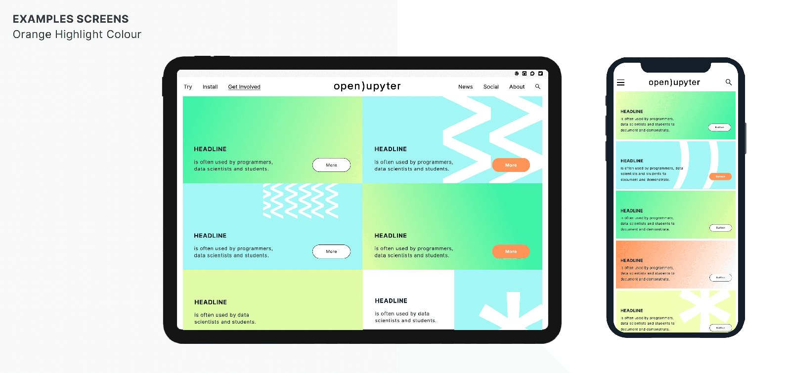 Open-Jupyter-Website auf Tablet und Smartphone